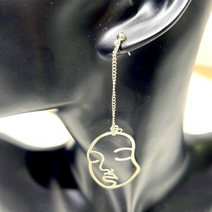 New! Dangling Silver Tone Earrings